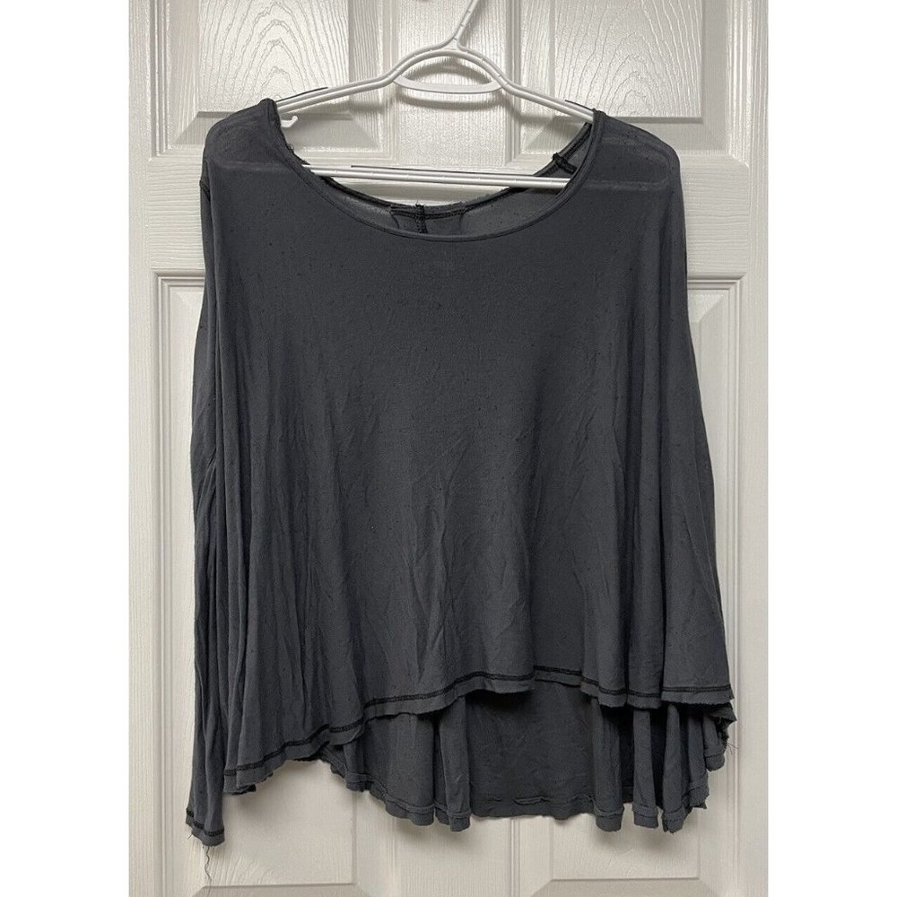 We the Free Womens Gray Speckled Lightweight Blouse S
